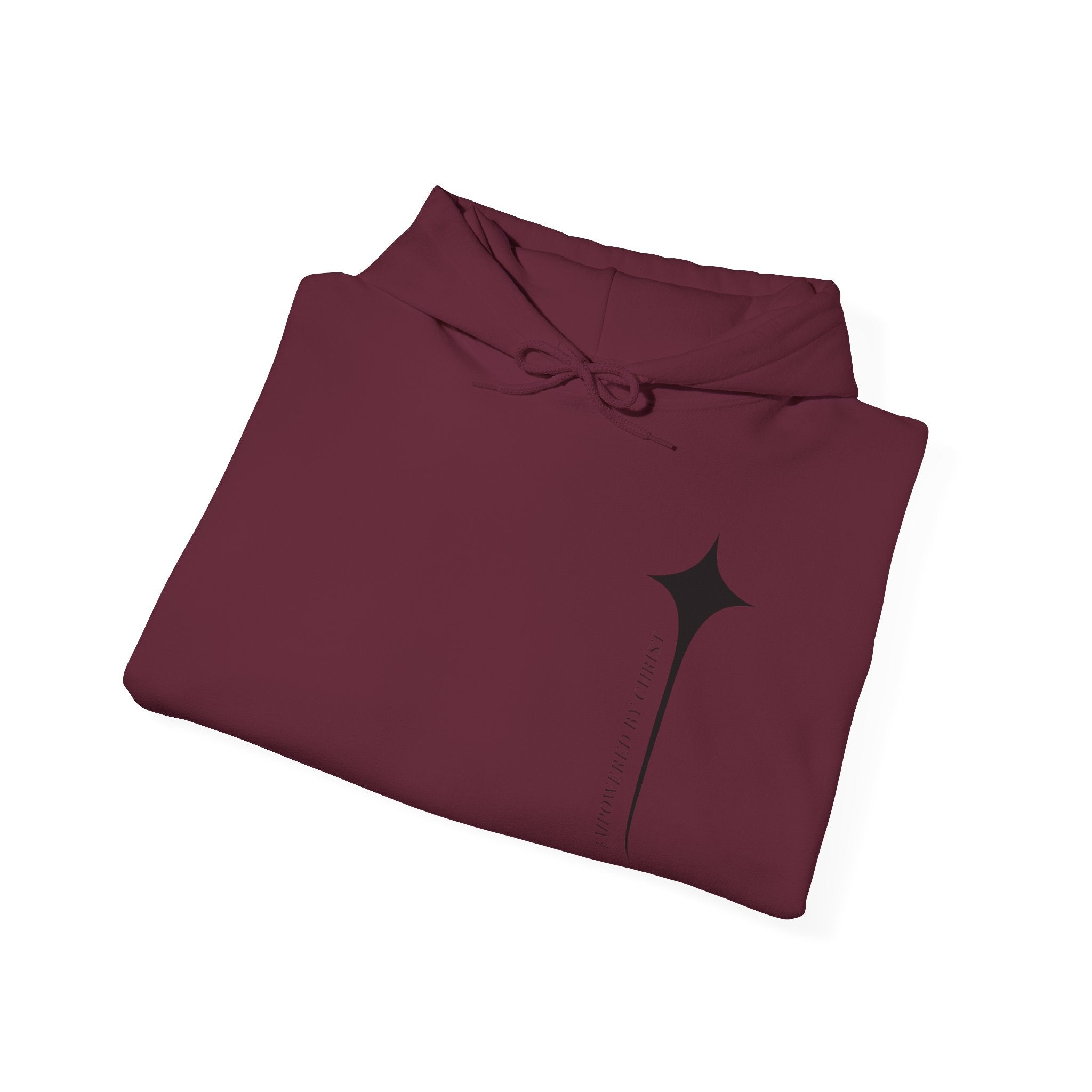 Minimalist Star Compass Hoodie — Subtle Vertical 'Navigate' Chest Design