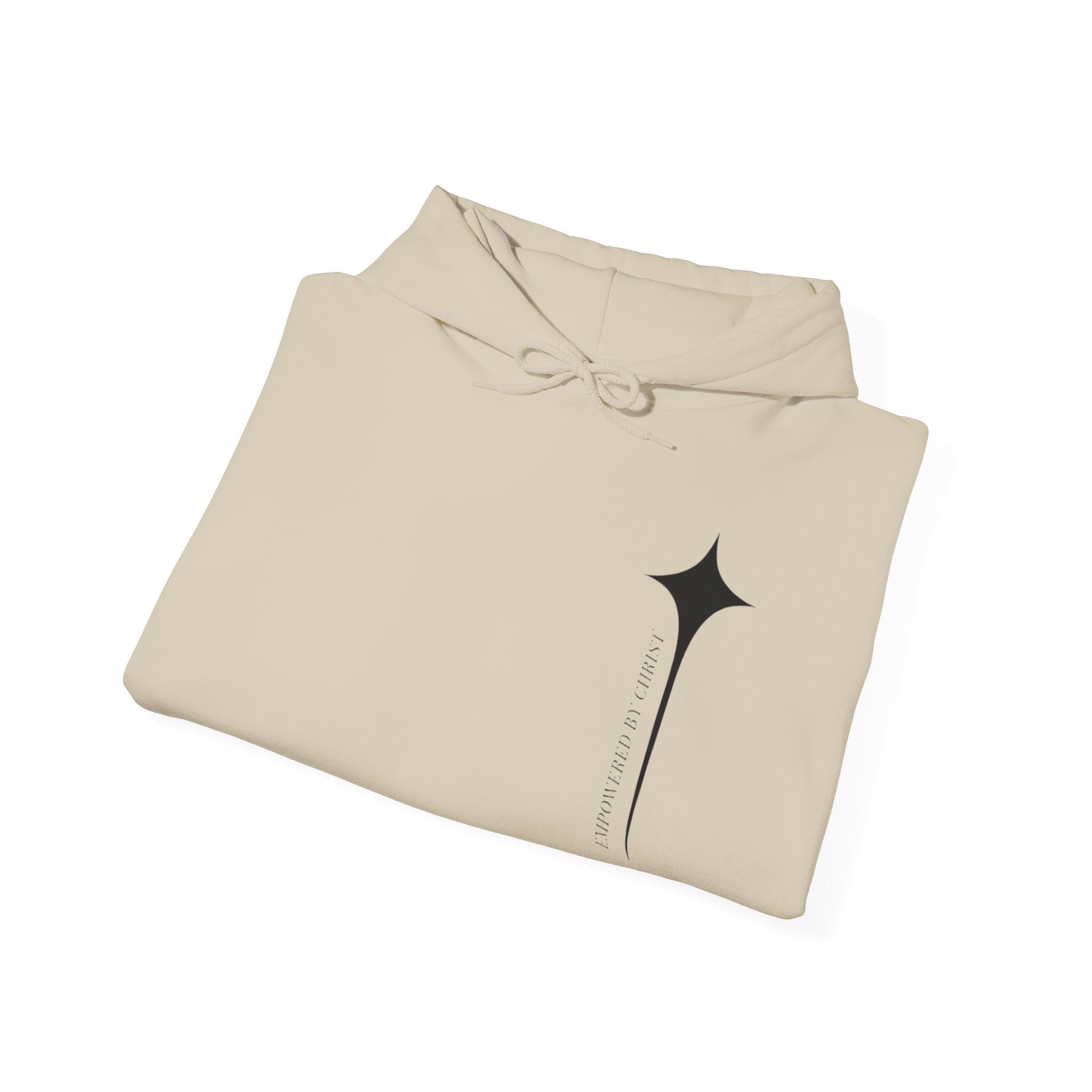 Minimalist Star Compass Hoodie — Subtle Vertical 'Navigate' Chest Design