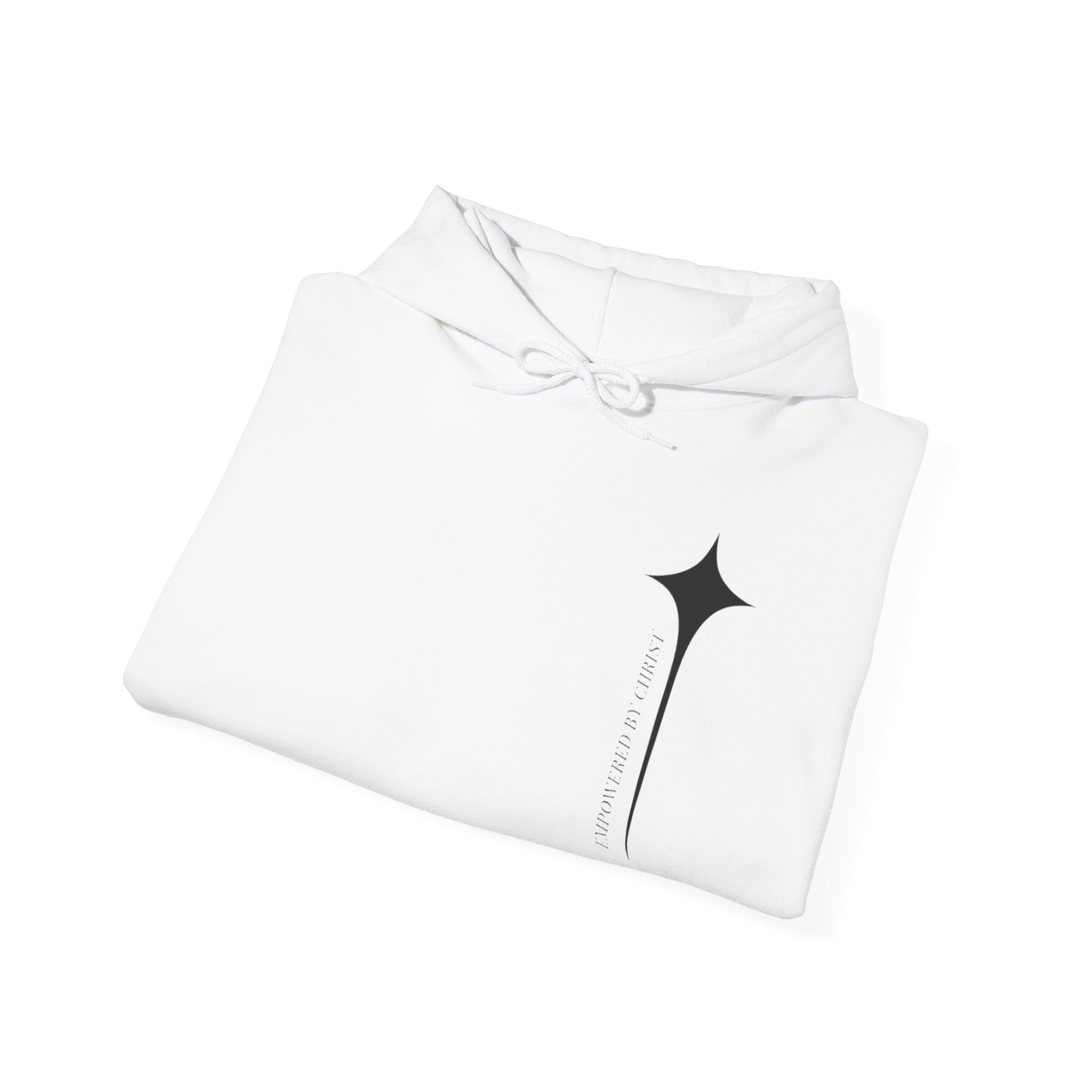 Minimalist Star Compass Hoodie — Subtle Vertical 'Navigate' Chest Design