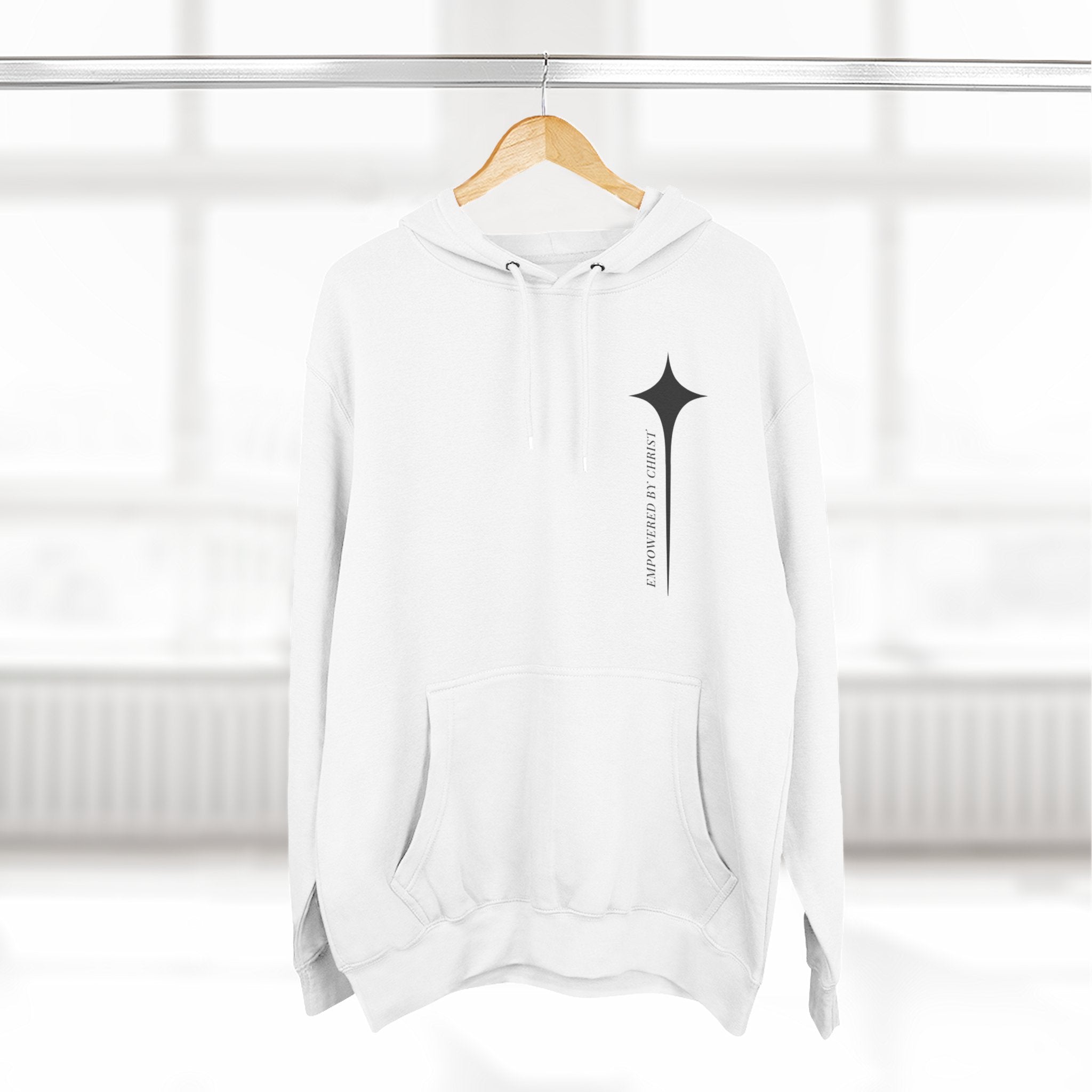 Christian Fleece Hoodie — "Who Loves Jesus Just A Girl" Minimal Faith Hoodie