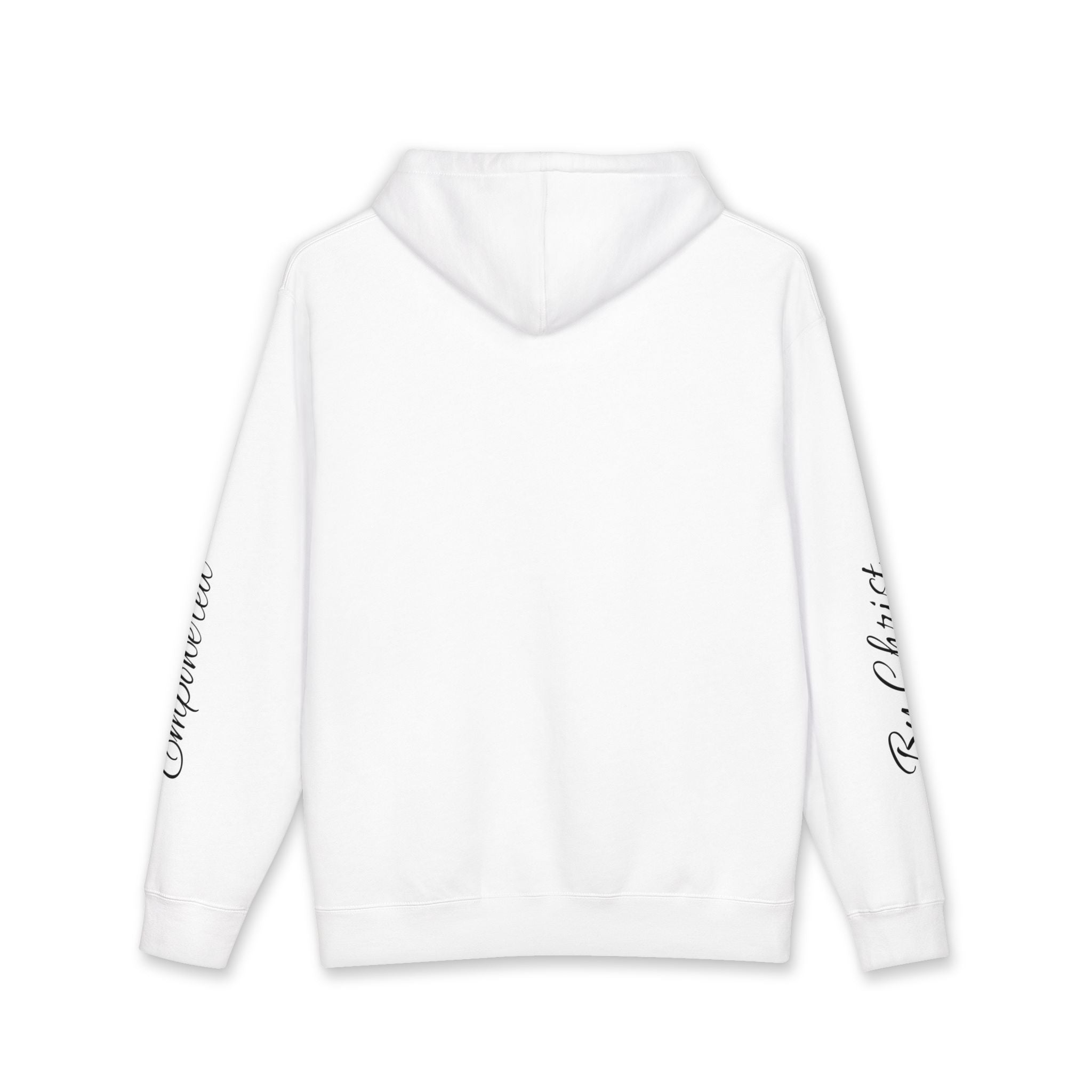 Minimal Star Logo Hoodie — Subtle Sleeve Script Pullover